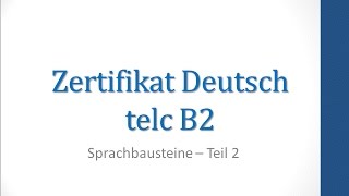 Zertifikat Deutsch telc B2  200 Jahre Fahrrad