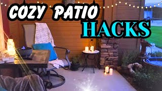Create a COZY PORCH or PATIO on a BUDGET - DIY Tabletop FIRE BOWL