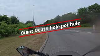 A silent film about potholes trying to unlive me. Like the fly that is on the lense