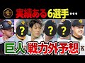 巨人2023戦力外予想『とうとうこの選手が・・・』実績ある6選手