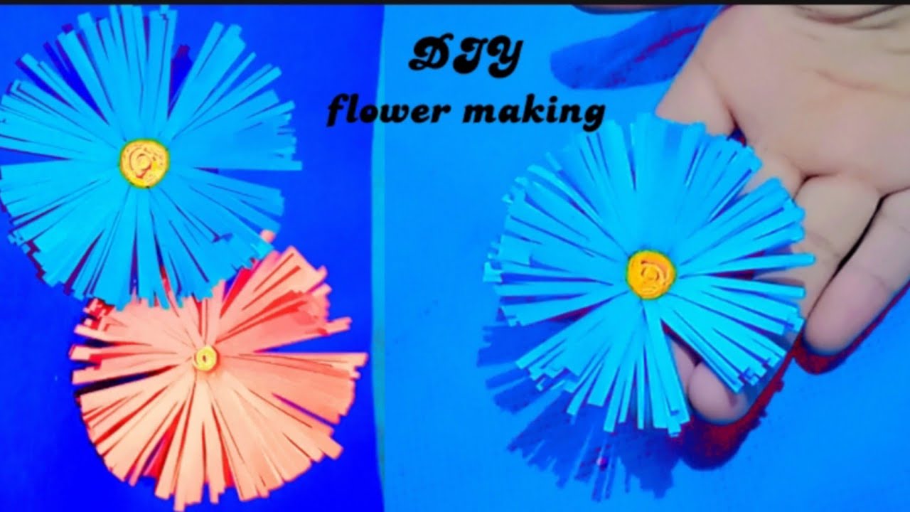 How To Make Papar Flower Making / Paper flower idea / New Design Paper Flower 🌼 YouTube