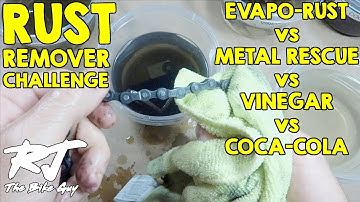Rust Remover Test! Evaporust vs Metal Rescue vs Vinegar vs Coke