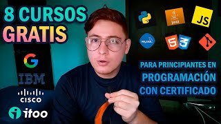 Cómo ENCONTRAR cursos GRATIS de PROGRAMACIÓN y con CERTIFICADO 2024