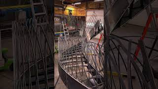 Helical staircase progress #metalwork #fabrication #stairs #staircase