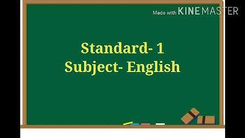 Std-1/ English By Nimisha Raj