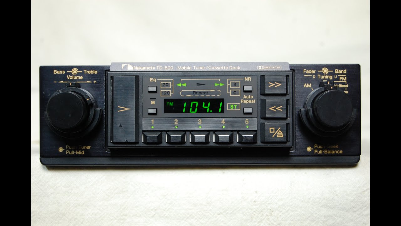Vintage Nakamichi TD-800 AM/FM cassette car stereo rare old - YouTube