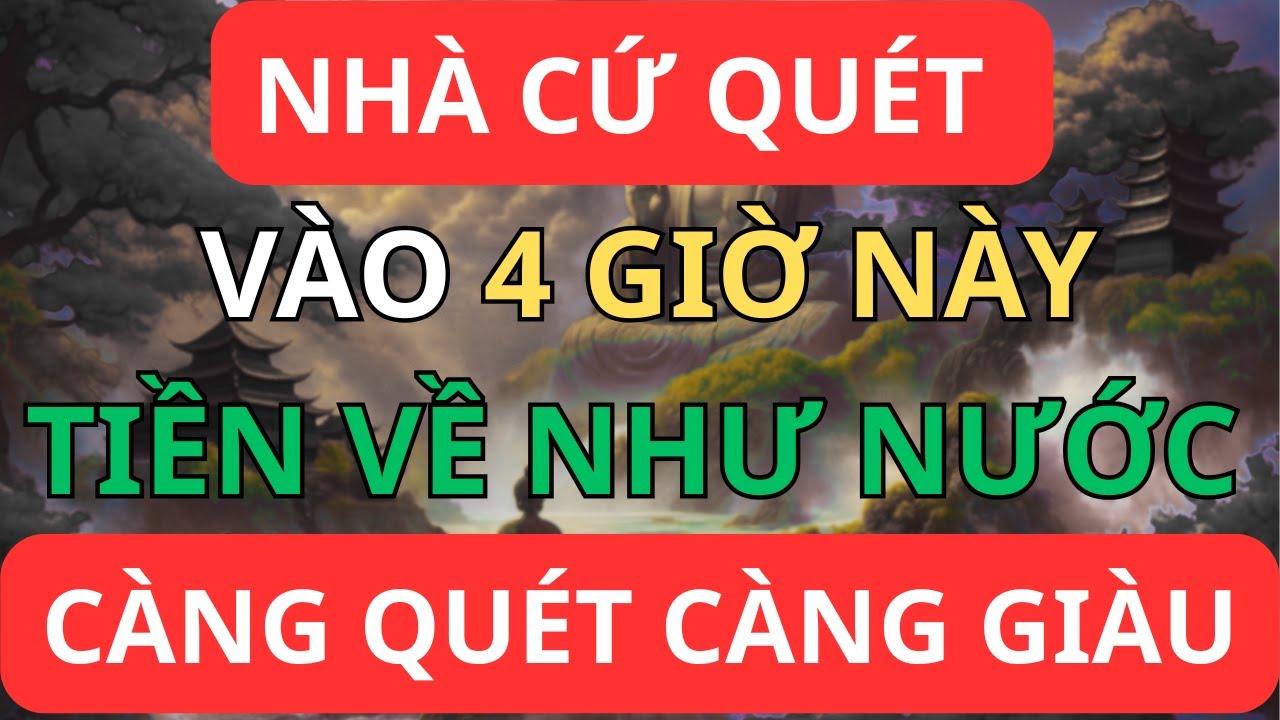 Cứ Quét Nhà Vào 4 Giờ Này, Tiền Về Như Nước, Càng Quét Càng Giàu
