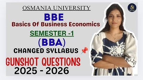 BBE | BASIS VAN BEDRIJFSECONOMIE | BELANGRIJKE VRAGEN | BBA | SEMESTER-1 | 2025 @shivanipallela