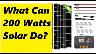 What Can 200 Watts Solar Do, RV