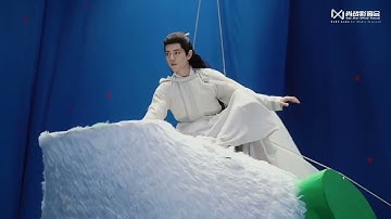 The Longest Promise Weibo updated: Behind-the-scenes of Xiao Zhan’s martial and fight scenes.