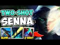 WTF?! ECLIPSE SENNA CAN MELT YOUR HEALTH BAR IN 2 AUTOS! (TWO-SHOT SENNA) - League of Legends