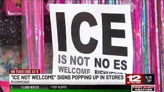 "ICE not welcome" signs popping up in stores