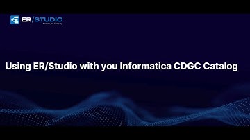 Using ER/Studio with Your Informatica CDGC Catalog