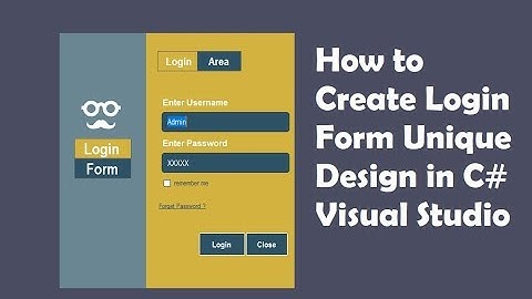 How to Create Login Form Unique Design in C# Visual Studio