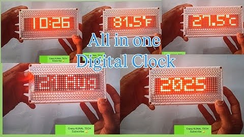 Digital Clock Using Dot Matrix|Arduino based Digital Clock|All in One Digital Clock|RTC Module Based