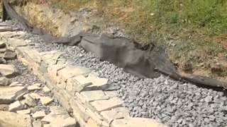 Goshen NY bluestone retaining wall