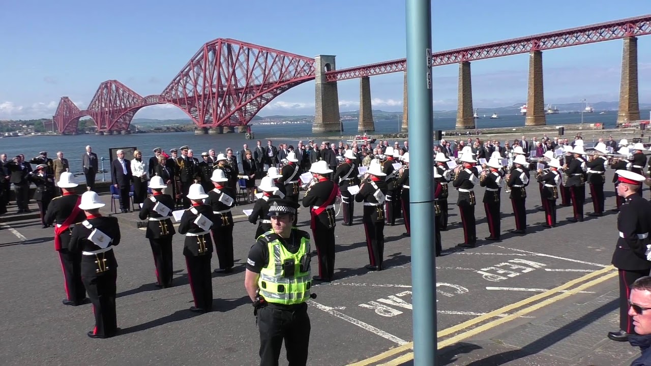 HM Royal Marines Band play South Queensferry for Jutland 100th Anniversary - 4 off 8