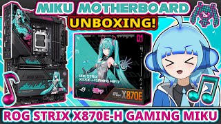 Miku Motherboard Unboxing strix X870eh Miku Edition