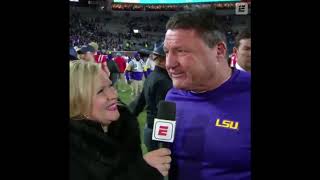 LSU Tigers Coach Ed Oregon Saying Go Tigers Compilation | 2019-20 College Football Season