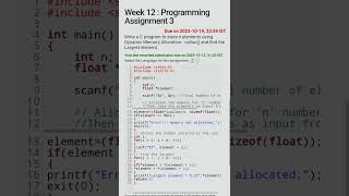 NPTEL ASSIGNMENT | problem solving through programming in C | week 12