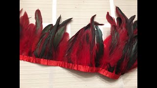 Shekyeon 2yards Rooster Feather Fringe Trim for Costume Decoration (Black) Amazon Review