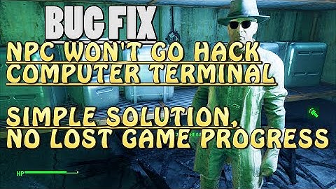 Fallout 4 - Bug Fix - Solution for when NPC won