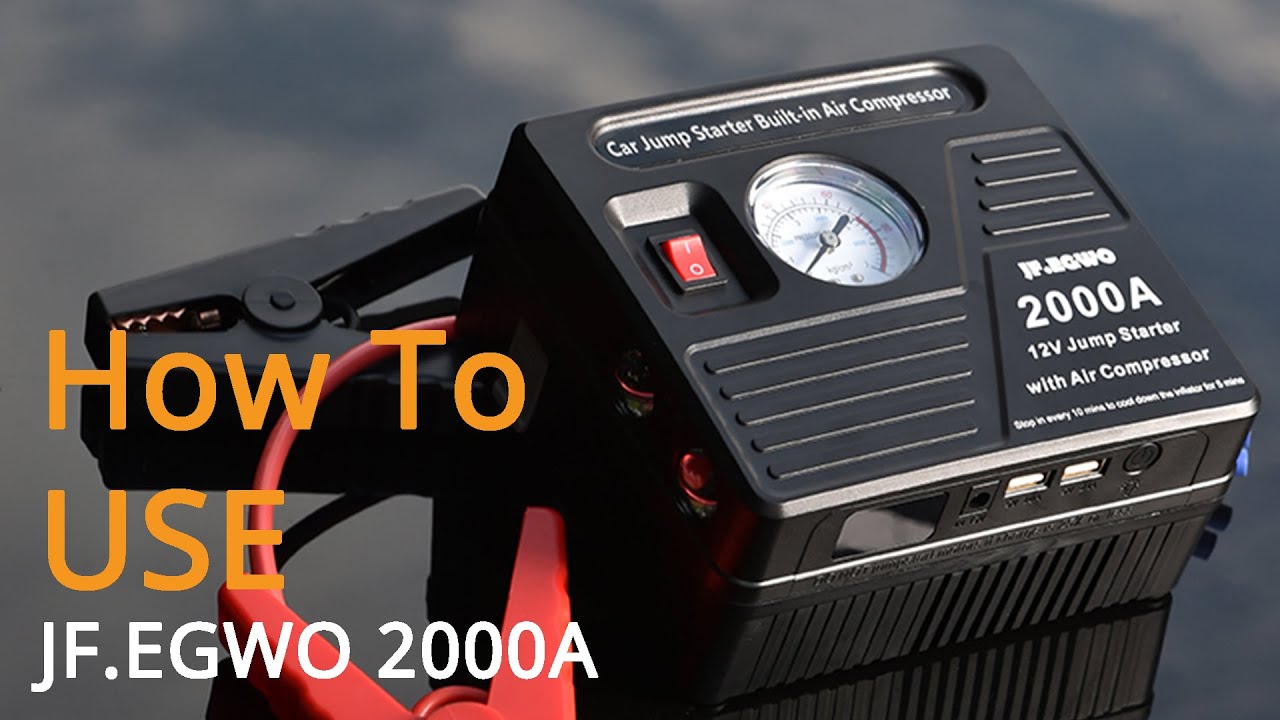 JF.EGWO 2000AMP Jump starter & air compression video taken by the customer