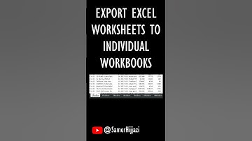 Export Excel Worksheets to Individual Workbooks #shorts #excel