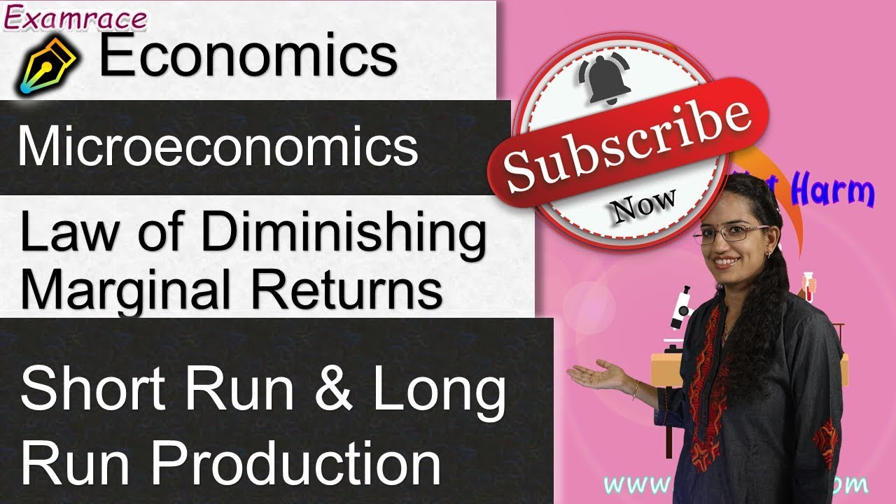 Short Run Long Run Production Tp Ap Mp Law Of Diminishing Marginal Returns Youtube