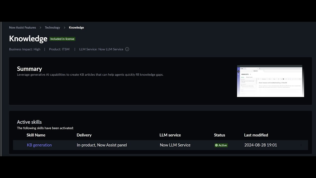 ServiceNow Now Assist in Knowledge Management - YouTube
