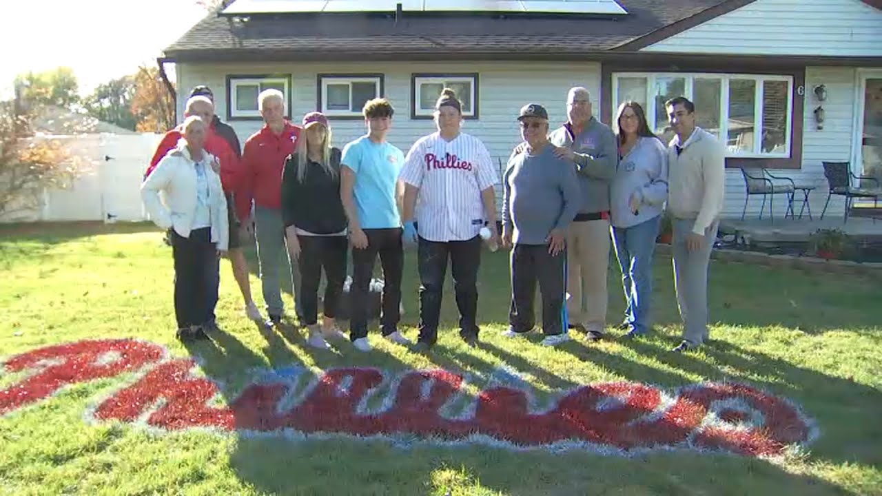 South Jersey College Student Decorates Lawns With Phillies Flair