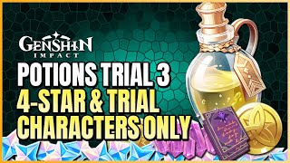 A Study In Potions Trial 3: Solitary Rampart Domain 4 Gold Medals | 4-Stars & Trial Characters Only