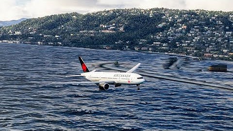beautiful view of the plane when landing at the airport eps 057