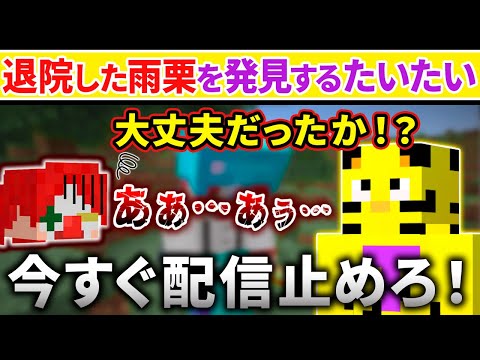 ✂️【ネタ】久々のアツクラで瀕死の雨栗を発見するたいたい【アツクラ／マイクラ】【たいたい／雨栗】【ドズル社・アツクラ切り抜き】