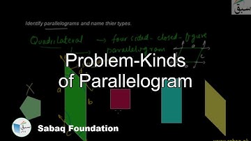 Problem-Kinds of Parallelogram, Math Lecture | Sabaq.pk