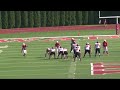 OWU running back hurdles a defender