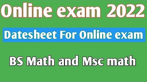Final Datesheet For BS/Msc math student 2022 GCUF Main campus and affiliated college