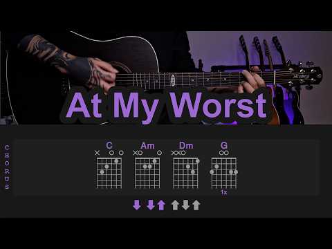 At My Worst - Pink Sweat$ | Guitar Lesson/Tutorial with Chords/Tabs and Lyrics