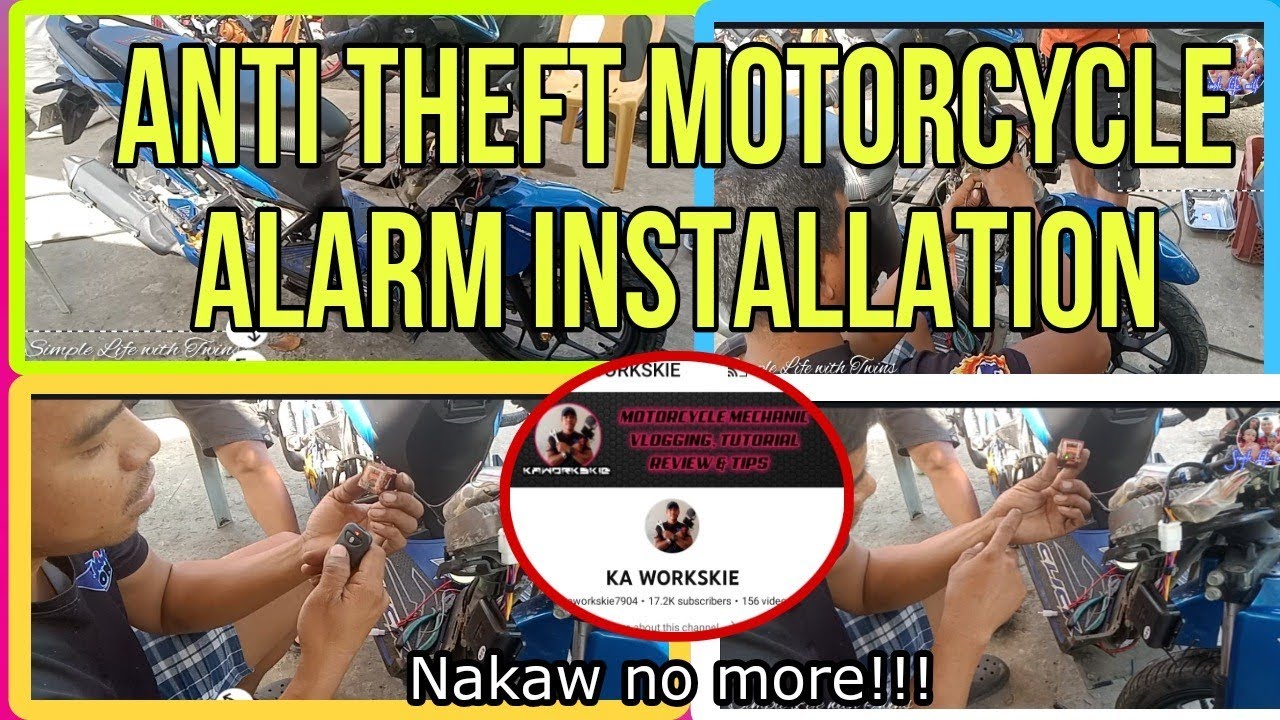 ANTI THEFT MOTORCYCLE ALARM INSTALLATION/TIPS/FEATURING KAWORSKIE