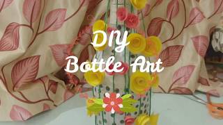 Red Wine bottle art | DIY BOTTLE ART | Home decor ideas| summer crafts