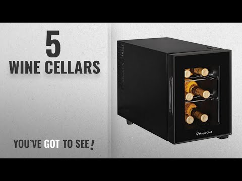 Top 10 Wine Cellars [2018]: Magic Chef MCWC6B 6 Bottle Countertop Wine Cooler, Black