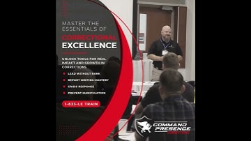 📣 Unlock Your Potential in Corrections Leadership #CommandPresence #CorrectionsTraining