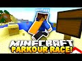 Minecraft - ISLAND PARKOUR RACE! - w/PrestonPlayz & Woofless