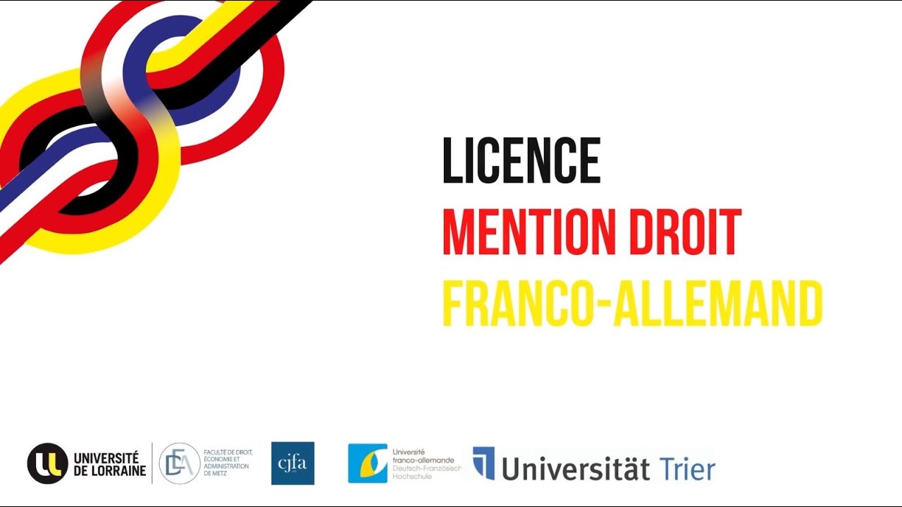 Licence en droit francoallemand YouTube