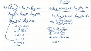 Properties of Logarithms (Part 4) - HW Review