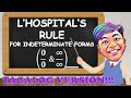 L&#39; Hospital&#39;s Rule for Indeterminate Forms 𝟎/𝟎  &amp; ∞/∞ in TAGALOG!!!