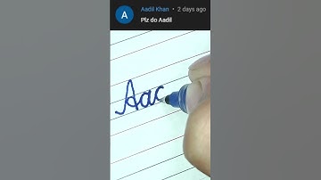 “Aadil” How to Write Your Name in Cursive Writing | #shorts