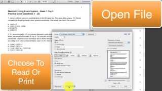 Medical Coding Exam System - Tutorials - How To Download And View Or Print Files