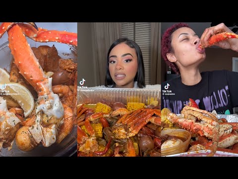 SEAFOOD BOIL MUKBANG ASMR | TIKTOK FOOD COMPILATION | LUNA ASMR