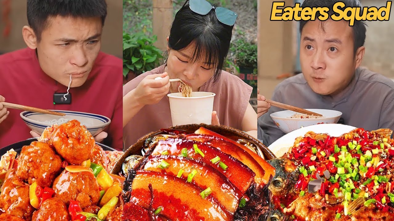 Braised Pork Belly Food blind box ¿eating spicy food and funny pranks